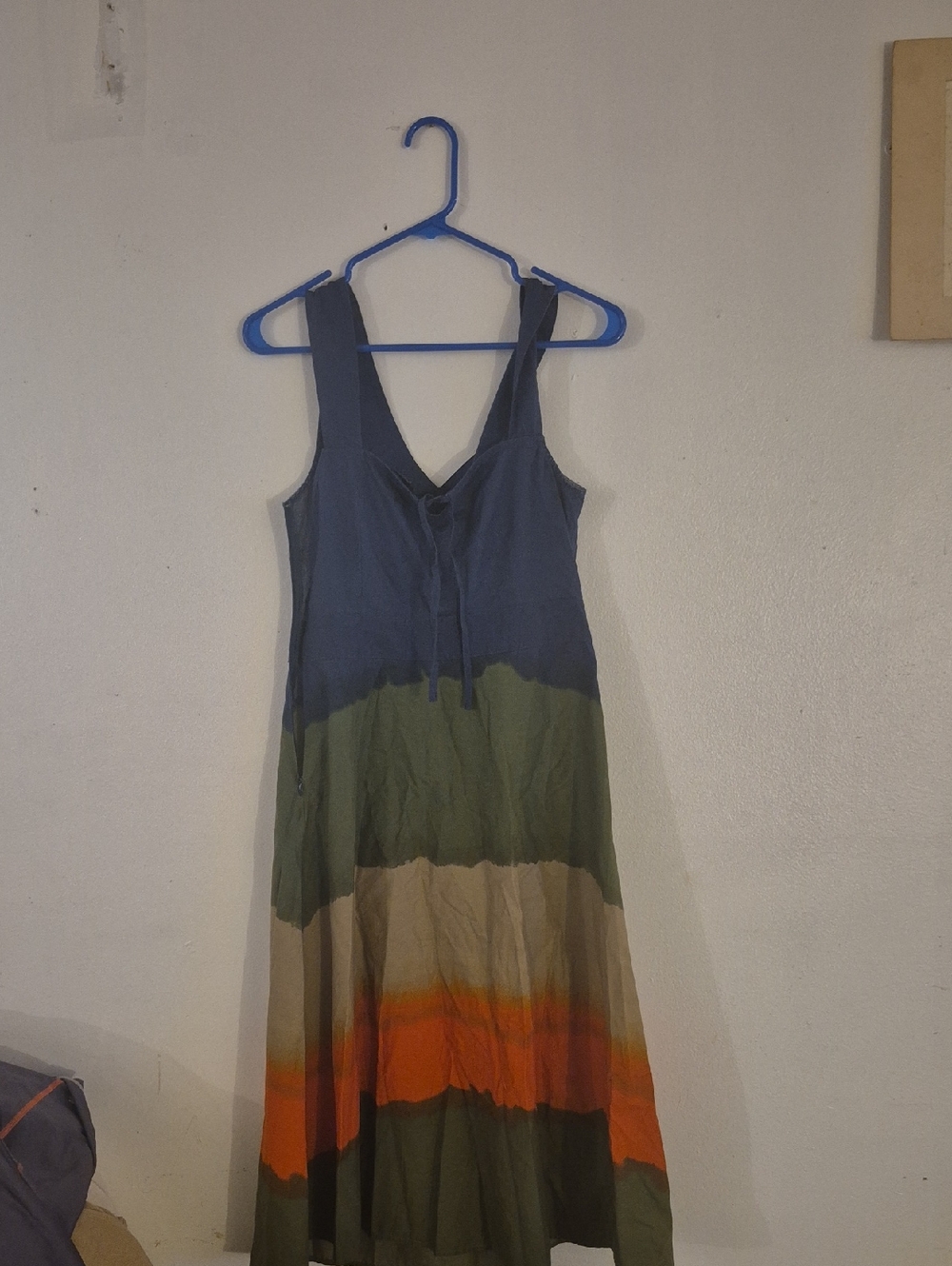 Tommy Hilfiger Blue, Green, Orange Striped Maxi Dress